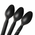 Hot sales Composable Biodegradable Black CPLA Spoon 7"  in USA/European Market